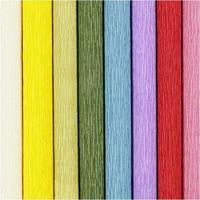 Creativ Company Crêpepapier standaard kleuren, 8 vellen - thumbnail