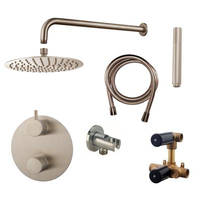 Wiesbaden Inbouw Regendouche Set Caral Rond Muuruitloop RVS PVD Coating Wiesbaden Inbouw Regendouche Set Caral Rond Muuruitloop RVS PVD Coating