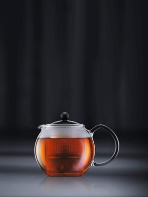 bodum ASSAM F/PLST 0.5 Liter Theekoker Transparant, Zwart