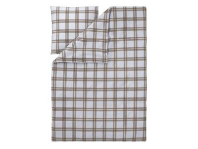 LIVARNO Dekbedovertrek 140 x 200 cm (Ruiten/beige)