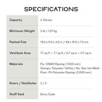 Nemo Mayfly Osmo 2P Trekkerstent Citron/Mango 2P - thumbnail