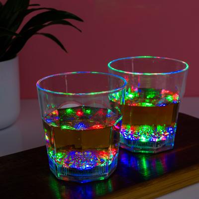Drankglazen met LED-verlichting - Set van 2 - 85ml - Acryl