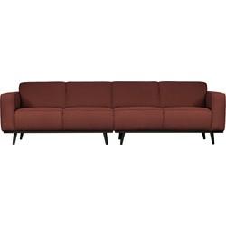 WOOOD Bank 'Statement' 4-zits, Bouclé, kleur Chestnut