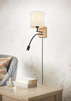 Trio Landelijke wandlampNilam ronde kap - 212879236