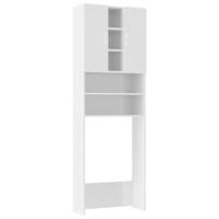 VidaXL Wasmachinekast 64x25,5x190 cm hoogglans wit - thumbnail