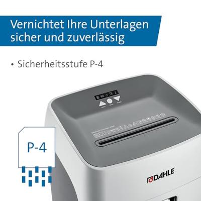 Dahle 404P DESKSIDE, P-4 Papierversnipperaar 21 vellen Cross cut 4 x 35 mm P-4 40 l Ook geschikt voor CDs, DVDs, Paperclips, Creditcards Dahle 404P DESKSIDE, P-4 Papierversnipperaar 21 vellen Cross cut 4 x 35 mm P-4 40 l Ook geschikt voor CDs, DVDs, Paperclips, Creditcards