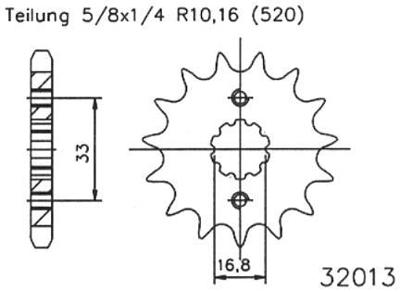 ESJOT Sprocket afam 520 13z standard