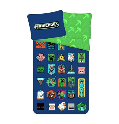 Minecraft Dekbedovertrek Badges - 140 x 200 cm - Katoen Minecraft Dekbedovertrek Badges - 140 x 200 cm - Katoen