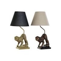 Bureaulamp DKD Home Decor 32,5 x 30 x 60 cm Zwart Beige Gouden Metaal Hars 220 V 50 W (2 Stuks) - thumbnail