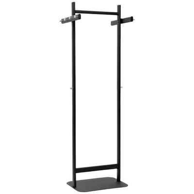 MAUL kapstok salsa metaal, hoogte 172 cm, 8 kledinghaken en kledingstang, zwart RAL 9004