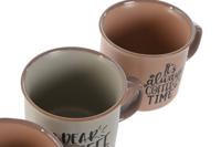 Set van 4 mokken Home ESPRIT Blauw Roze Keramiek 285 ml 9 x 7 x 8 cm - thumbnail