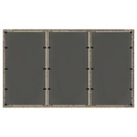 Tuintafel met glazen blad 150x90x75 cm poly rattan grijs - thumbnail