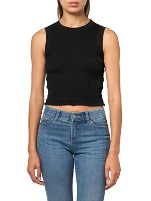 Guess Claire Smock Top Dames Bruin - Maat XS - Kleur: Bruin | Soccerfanshop Guess Claire Smock Top Dames Bruin - Maat XS - Kleur: Bruin | Soccerfanshop