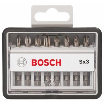 Bosch Accessories Robust Line 2607002558 Bitset 8-delig Kruiskop Phillips, Kruiskop Pozidriv