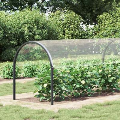 VidaXL Plantenafdekking met zeilringen 2x10 m pvc