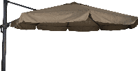 Zweefparasol Virgo 350 cm met volan taupe - thumbnail