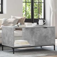 Salontafel Betongrijs 90 x 49 x 46 cm Bewerkt hout - thumbnail