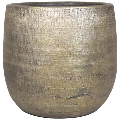 Pot mira d18h16cm industrieel goud