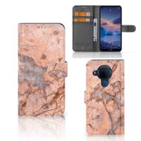 Nokia 5.4 | Bookcase | Marmer Oranje - thumbnail