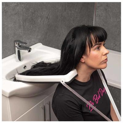 Haarwashulp / Haarwasbak | Haarwasplateau | Zittend haren wassen | Met uitsparing voor nek | Wit | VM970D