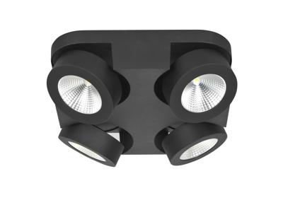 HighLight spot Montreal 4 lichts vierkant - zwart
