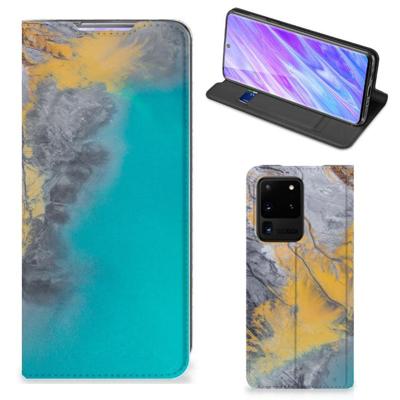 Samsung Galaxy S20 Ultra | Standcase | Marble Blue Gold