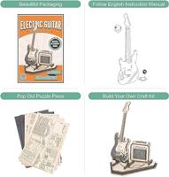 3D Modelbouwpakket Robotime 3D Houten Puzzel Electric Guitar - thumbnail