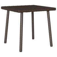 Tuin salontafel rechthoekig 40x40x37 cm poly rattan bruin - thumbnail