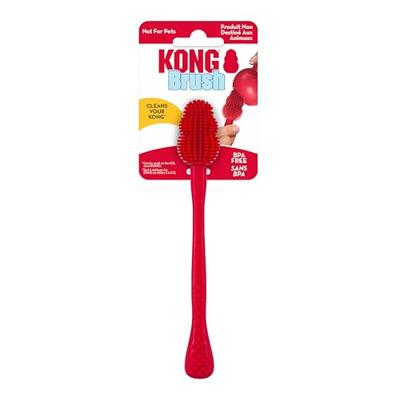 KONG BRUSH SCHOONMAAKBORSTEL ROOD 3X3X18 CM KONG BRUSH SCHOONMAAKBORSTEL ROOD 3X3X18 CM