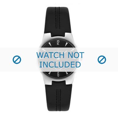 Skagen horlogeband 433SSLB 433SSLC Leder Zwart 16mm + zwart stiksel Skagen horlogeband 433SSLB 433SSLC Leder Zwart 16mm + zwart stiksel