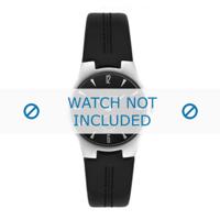 Skagen horlogeband 433SSLB 433SSLC Leder Zwart 16mm + zwart stiksel - thumbnail