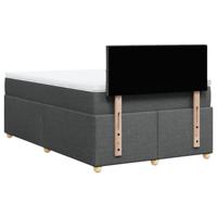 Boxspring met matras stof donkergrijs 120x190 cm - thumbnail