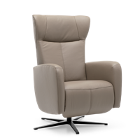 Relaxstoel Sorisso Grijs Leer - thumbnail