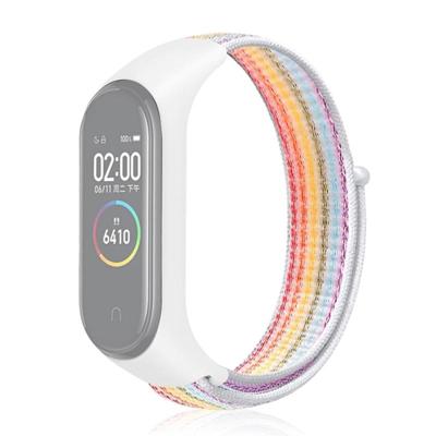 Slimme horloge nylon geweven polsband horloge band voor Xiaomi mi band 3/4 (kleur)