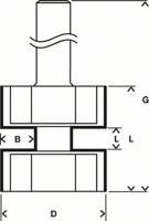 Bosch Accessories 2608628353 Veerfrees Hardmetaal Lengte 58 mm Afmeting, Ø 25 mm Schachtdiameter 8 mm - thumbnail