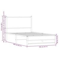 Bedframe zonder matras metaal sonoma eikenkleurig 100x200 cm - thumbnail