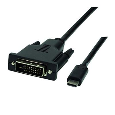 LogiLink UA0331 - USB-C (3.2 Gen1) naar DVI-D (24+1) aansluitkabel, FHD 1080p/60 Hz, 1,8 m zwart