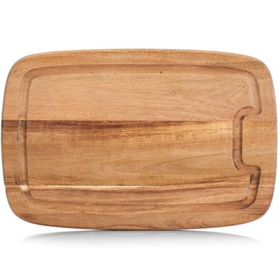 Zeller Snijplank - acacia hout - met sapgroef - 32x21x1,5 cm - Snijplanken
