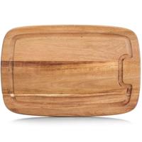 Zeller Snijplank - acacia hout - met sapgroef - 32x21x1,5 cm - Snijplanken - thumbnail