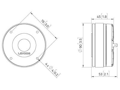 Lavoce DF10.14 1 Hogetoon-driver Belastbaarheid RMS=30 W