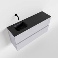 MONDIAZ ADA 100cm toiletmeubel cale. LEX wastafel urban links zonder kraangat - thumbnail