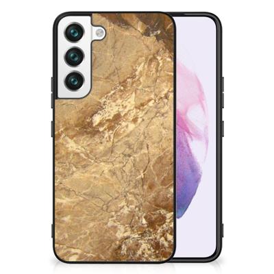 Samsung Galaxy S22 Marmeren Print Telefoonhoesje Marmer Creme Samsung Galaxy S22 Marmeren Print Telefoonhoesje Marmer Creme