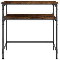 Wandtafel 75x35,5x75 cm bewerkt hout gerookt eikenkleurig - thumbnail