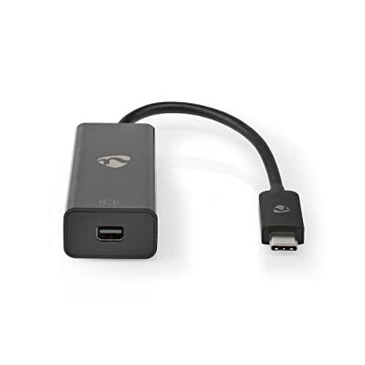 USB-Adapter | USB 3.2 Gen 1 | USB-C Male | Mini DisplayPort Female | 0.2 m | Rond | Vernikkeld | PVC | Zwart USB-Adapter | USB 3.2 Gen 1 | USB-C Male | Mini DisplayPort Female | 0.2 m | Rond | Vernikkeld | PVC | Zwart