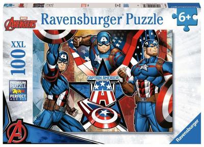 Ravensburger legpuzzel xxl captain america, 100st. Ravensburger legpuzzel xxl captain america, 100st.