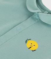 Kort boxpakje voor baby's met rond kraagje PETIT BATEAU saliegroen - thumbnail