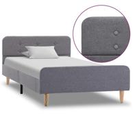 Bedframe stof lichtgrijs 90x200 cm - thumbnail