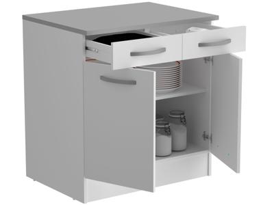 Lage keukenkast ECOTIC 2 deuren 2 lades wit Lage keukenkast ECOTIC 2 deuren 2 lades wit