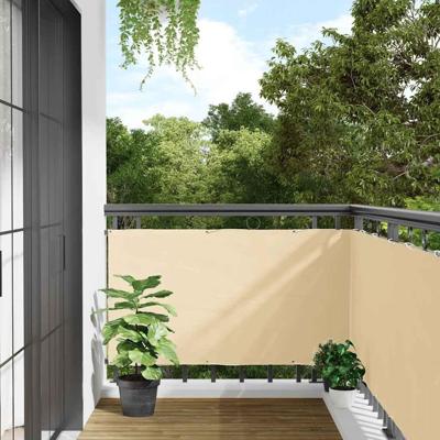 VidaXL Balkonscherm 300x90 cm pvc crèmekleurig