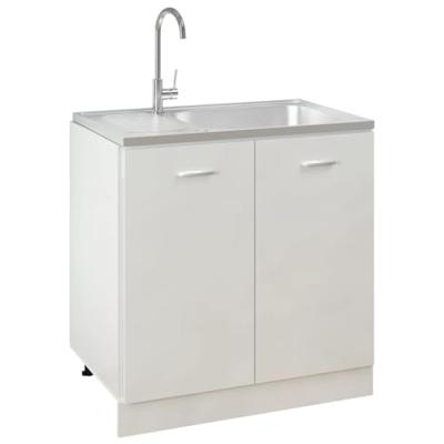 Gootsteen met afvoerset 800x500x155 mm roestvrij staal zilver Gootsteen met afvoerset 800x500x155 mm roestvrij staal zilver